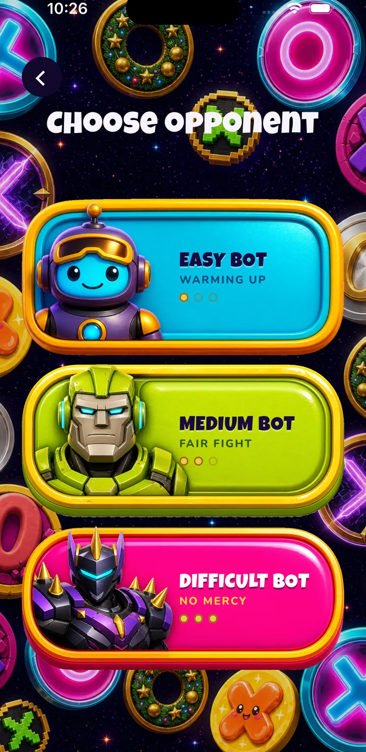 Choose Easy, Medium, or Difficult bot